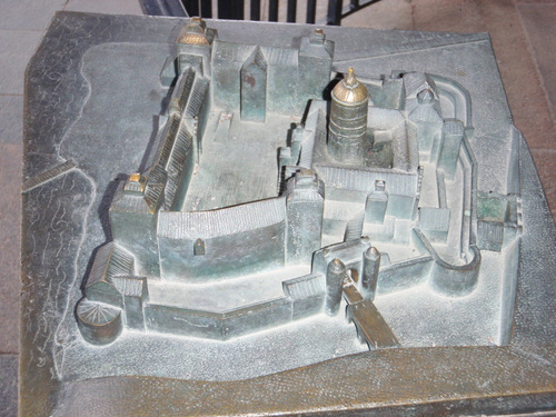 model view of the original castle.